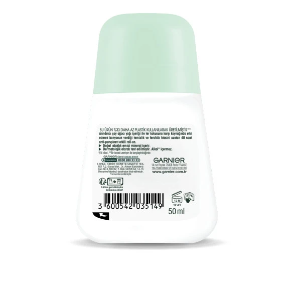 Garnier Mineral Saf&Temiz Roll-On Deodorant - Resim 10