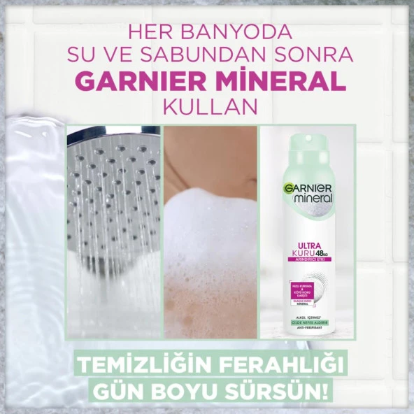 Garnier Mineral Ultra Kuru Sprey Deodorant - Resim 4