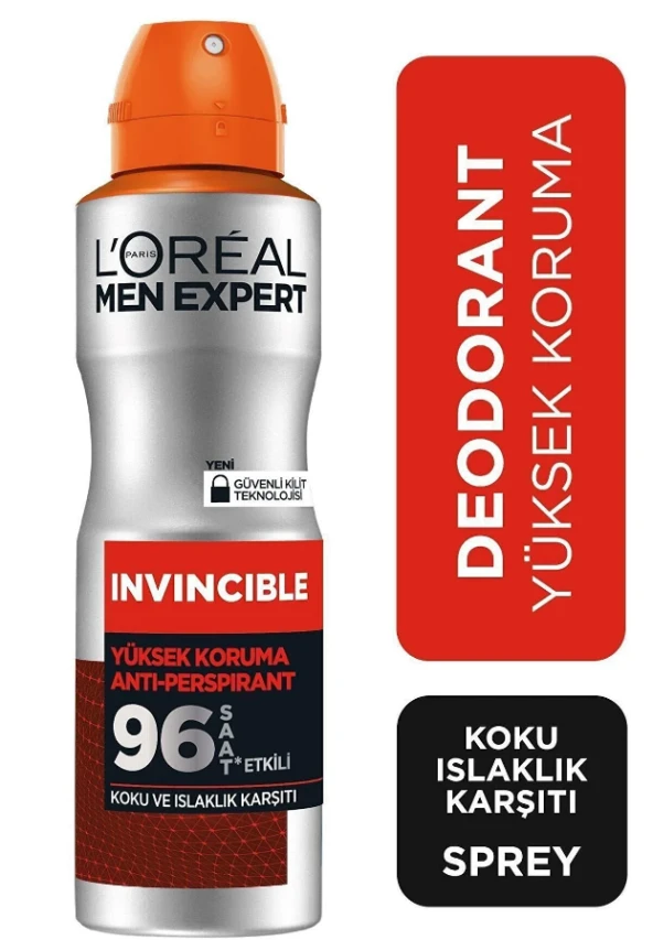 L'Oréal Paris Men Expert Invincible Anti-Perspirant Deodorant 150ml ürün görseli 1