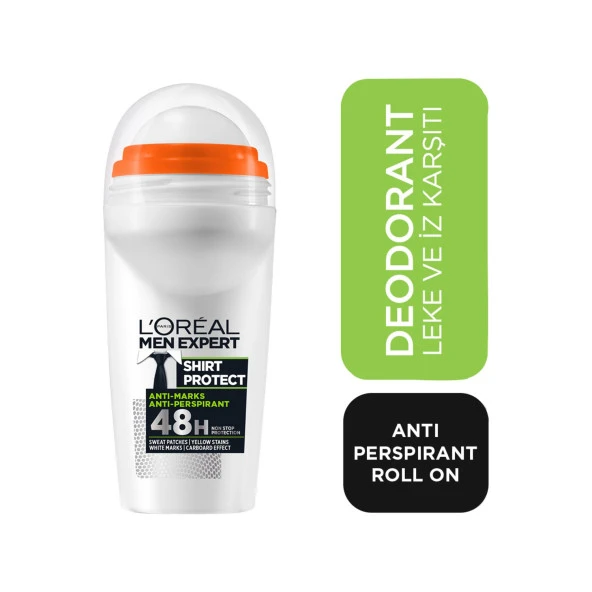 L'Oréal Paris Men Expert Shırt Protect Antı Perspırant Roll On 50ml ürün görseli 1
