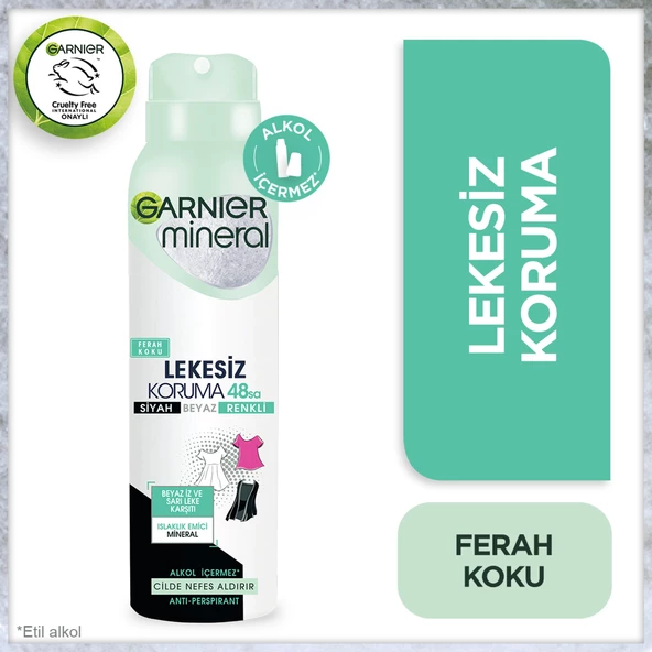 Garnier Mineral Lekesiz Koruma Sprey Deodorant 150 ml ürün görseli 1