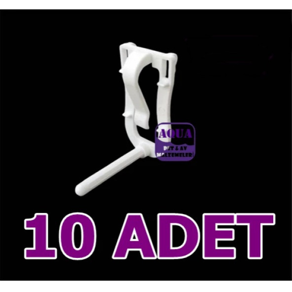 Kalamar Kemiği Tutacağı Tünekli 10 Adet - Kalamar Kemiği Sebze Meyve Takma Aparatı - Kalamar Askısı ürün görseli 1