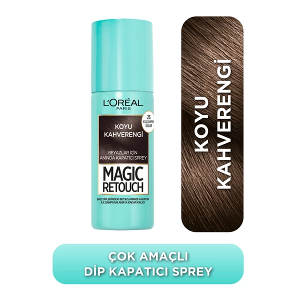 L'Oréal Paris Magic Retouch Beyaz Dipleri Kapatıcı Sprey - Koyu Kahverengi ürün görseli 1