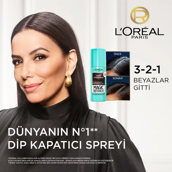 L'Oréal Paris Magic Retouch Beyaz Dipleri Kapatıcı Sprey - Siyah - Resim 2