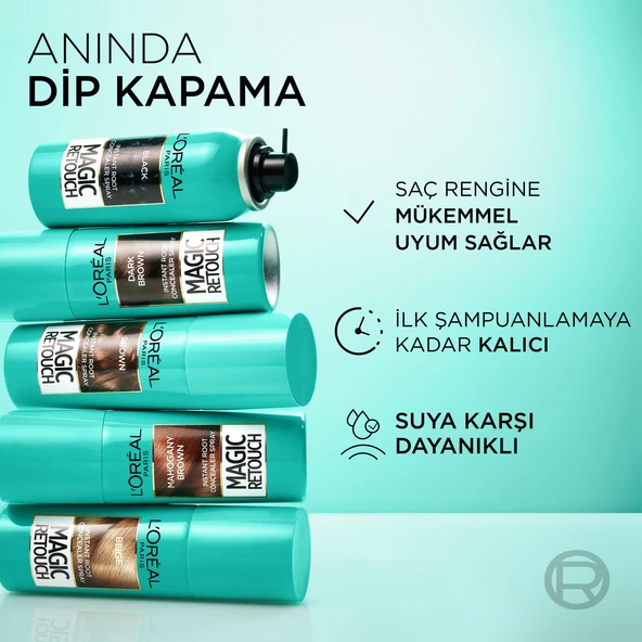 L'Oréal Paris Magic Retouch Beyaz Dipleri Kapatıcı Sprey - Siyah - Resim 3