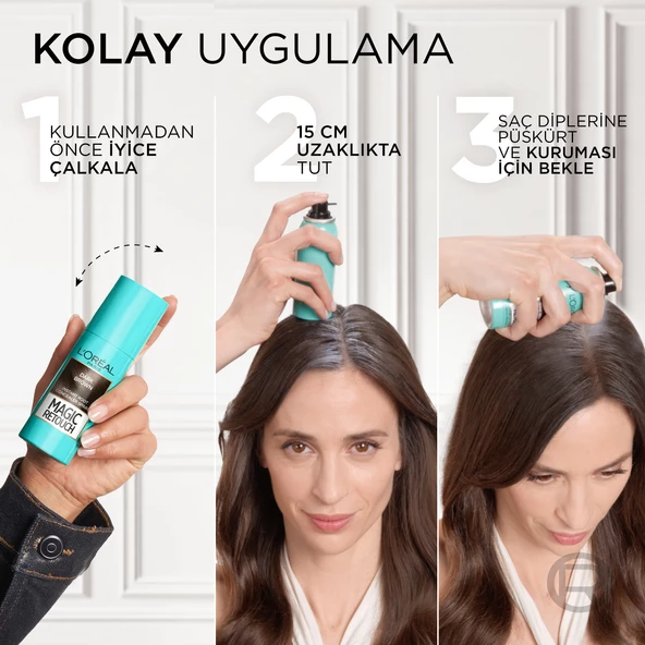 L'Oréal Paris Magic Retouch Beyaz Dipleri Kapatıcı Sprey - Siyah - Resim 5