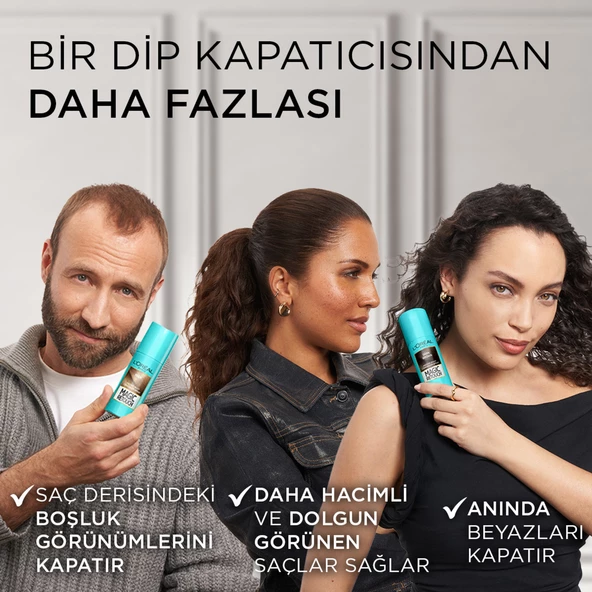 L'Oréal Paris Magic Retouch Beyaz Dipleri Kapatıcı Sprey - Siyah - Resim 4