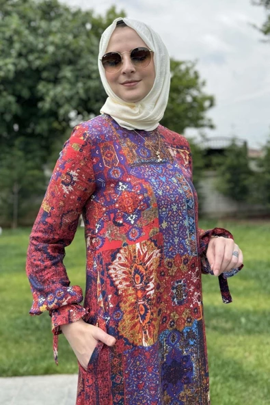 Nehir Elbise Kırmızı - Resim 2