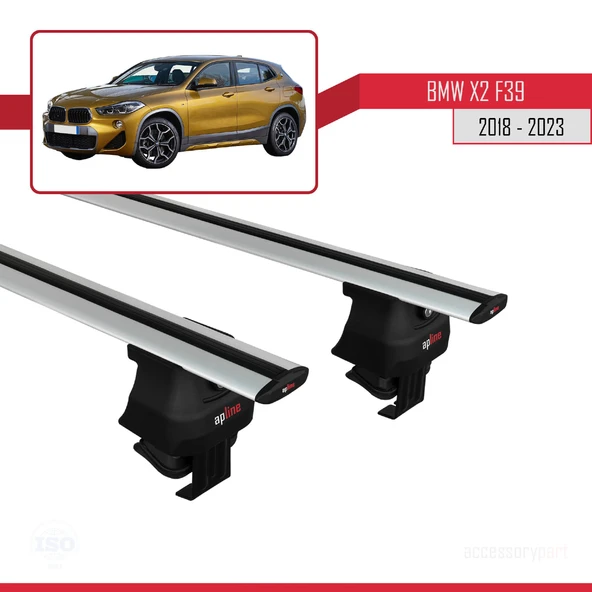 BMW X2 (F39) 2018 ve Sonrası ile uyumlu ACE-4 Ara Atkı Tavan Barı GRİ ürün görseli 1