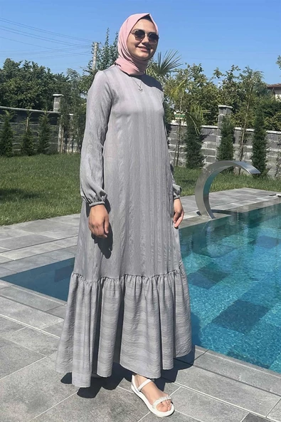 Seda Gri Elbise - Resim 2