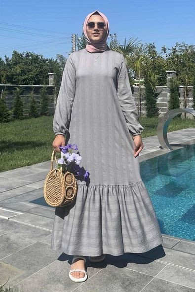 Seda Gri Elbise ürün görseli 1