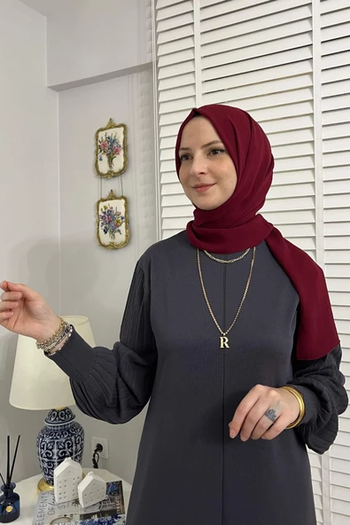 Ecem Antrasit Triko Elbise - Resim 5