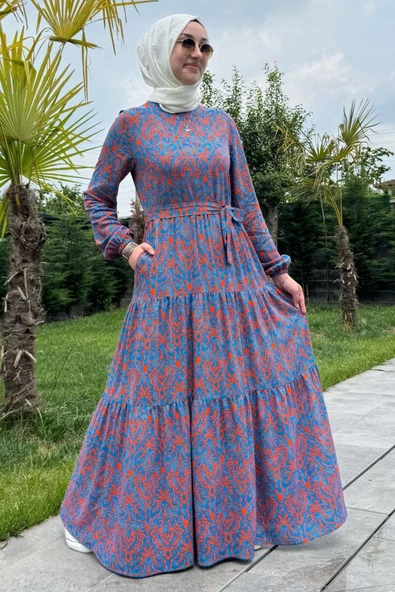Betül Turuncu Elbise - Resim 7
