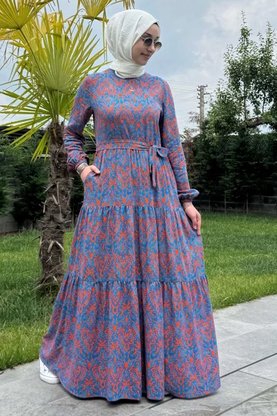 Betül Turuncu Elbise - Resim 6