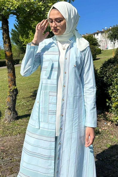 Yeşim Su Yeşili Pamuk Kap - Resim 4