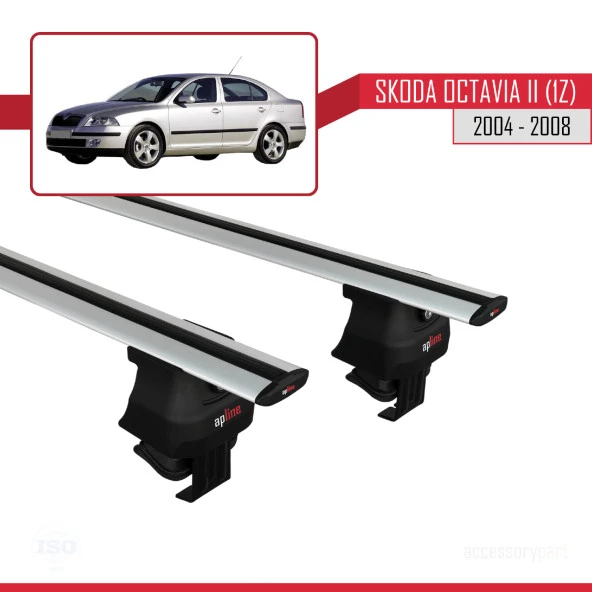 Skoda Octavia II (1Z) 2004-2008 Arası ile uyumlu ACE-4 Ara Atkı Tavan Barı GRİ ürün görseli 1
