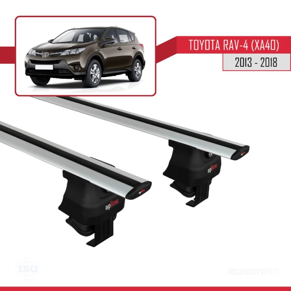Toyota Rav 4 (XA40) 2013-2018 Arası ile uyumlu ACE-4 Ara Atkı Tavan Barı GRİ ürün görseli 1