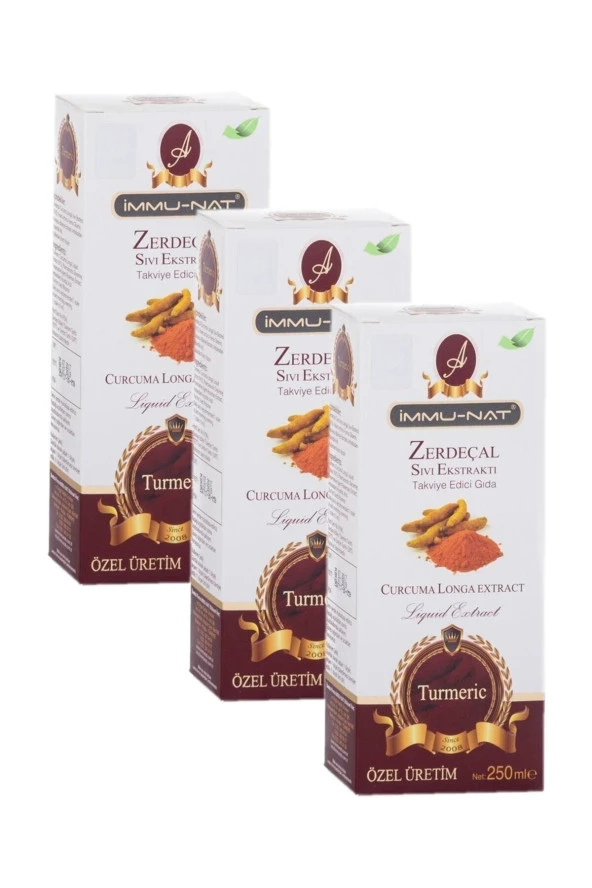 İMMU-NAT Immunat Zerdeçal Sıvı Ekstraktı 250 Ml - 3 Adet ürün görseli 1