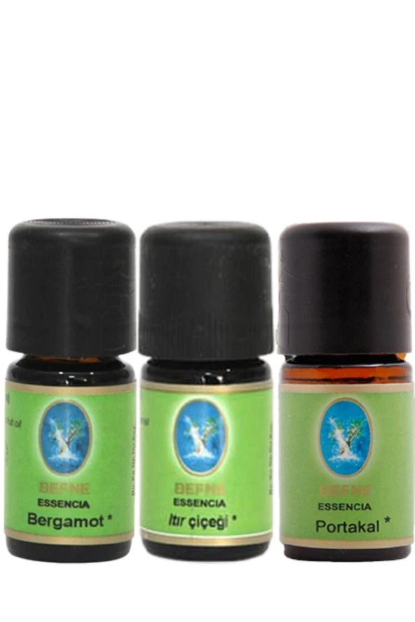 NUKA Defne Essencia Organik Portakal Yağı Bergamot Yağı Itır Yağı 5 Ml. 3' Lü Paket Uçucu Yağ ürün görseli 1
