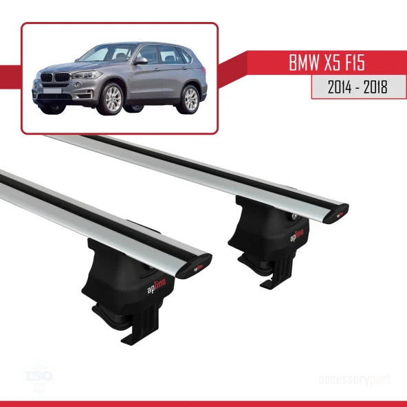 BMW X5 (F15) 2014-2018 Arası ile uyumlu ACE-4 Ara Atkı Tavan Barı GRİ ürün görseli 1