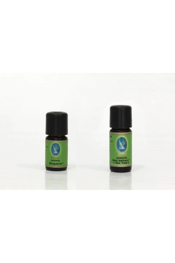 DEFNE Nuka Organik Bergamot 5 Ml & Hintsi Çay Ağacı Tea Tree Yağı 10 Ml (2 Li Paket) Uçucu Yağ ürün görseli 1