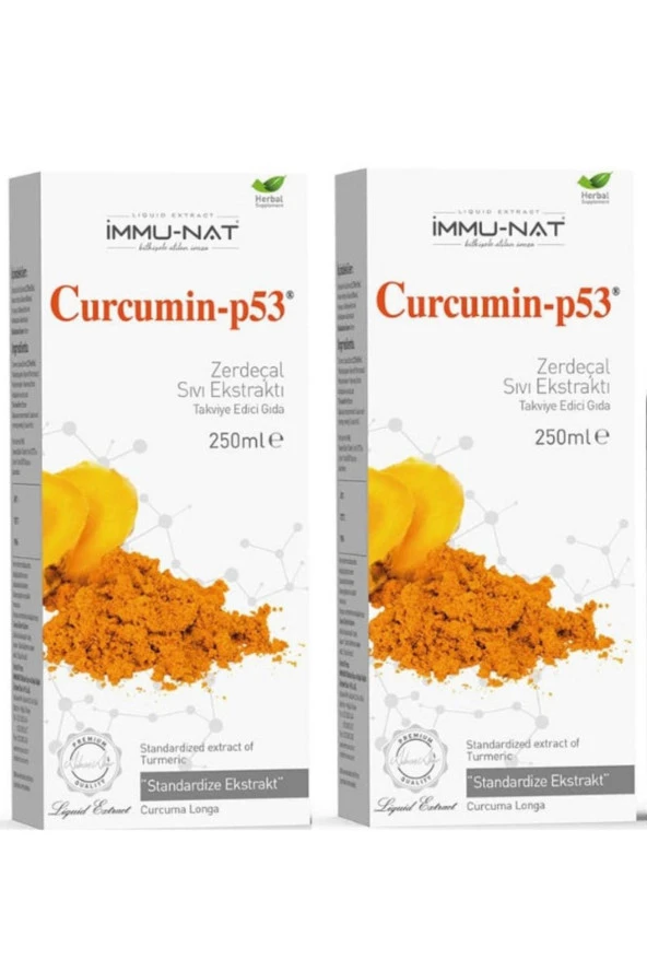 İMMU-NAT Immunat Zerdeçal Ekstraktı Curcumin-p53 250 Ml *2 Adet ürün görseli 1