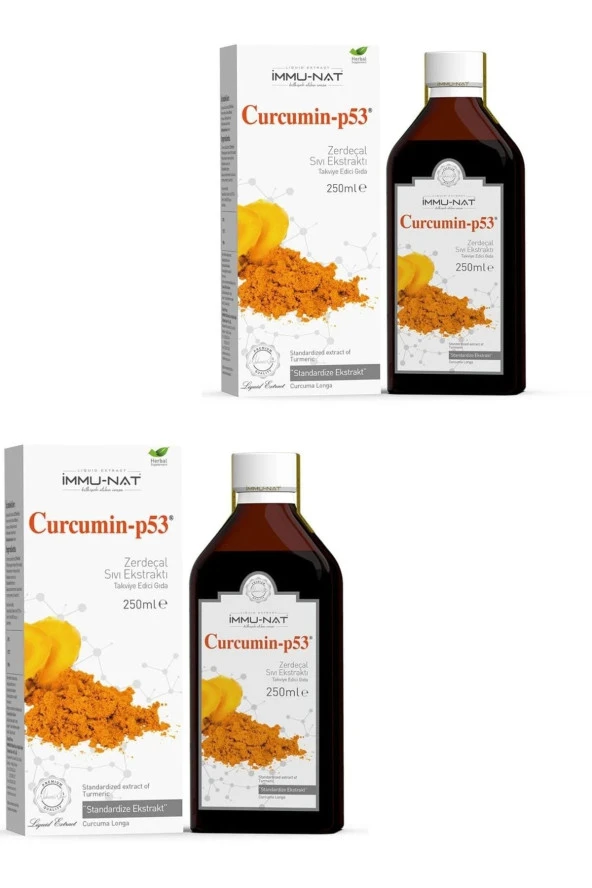 İMMU-NAT Curcumin -p53 Zerdeçal Ekstrat 250 Ml X 2 Adet ürün görseli 1
