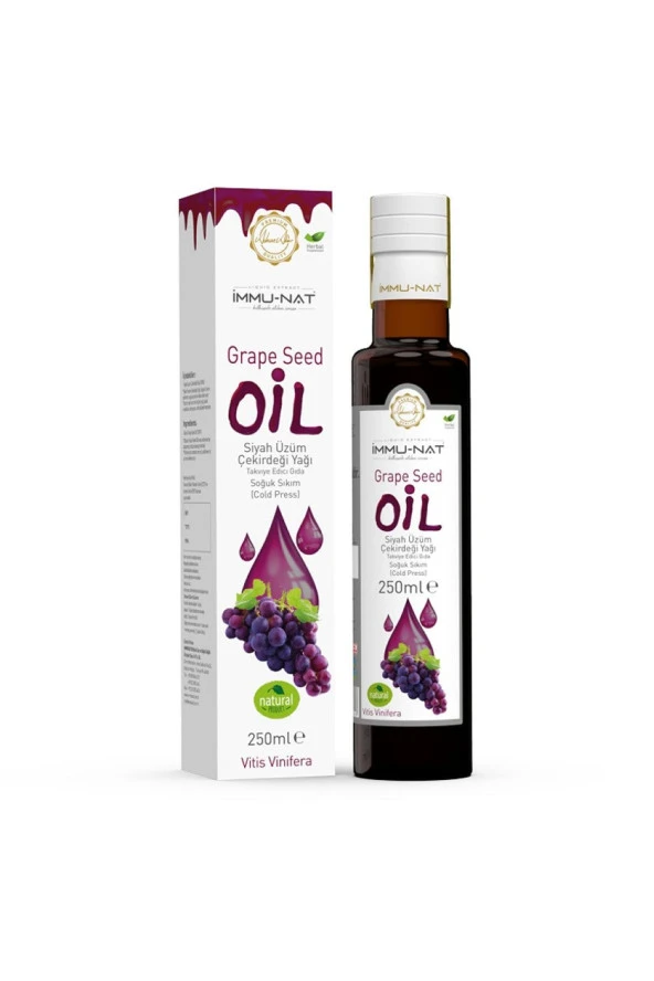 İMMU-NAT Siyah Üzüm Çekirdeği Yağı 250 ml ürün görseli 1