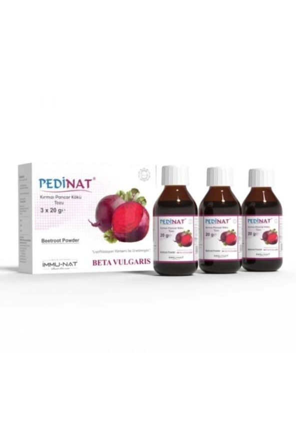 İMMU-NAT Immunat Pedinat Kırmızı Pancar Kökü Tozu 3x20 Ml ürün görseli 1