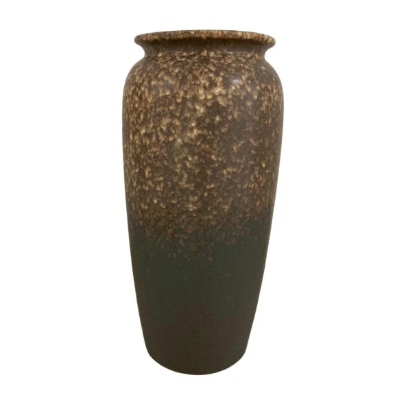 T.Concept Modern Uzun Seramik Vazo Kahverengi Gri 42 cm ürün görseli 1