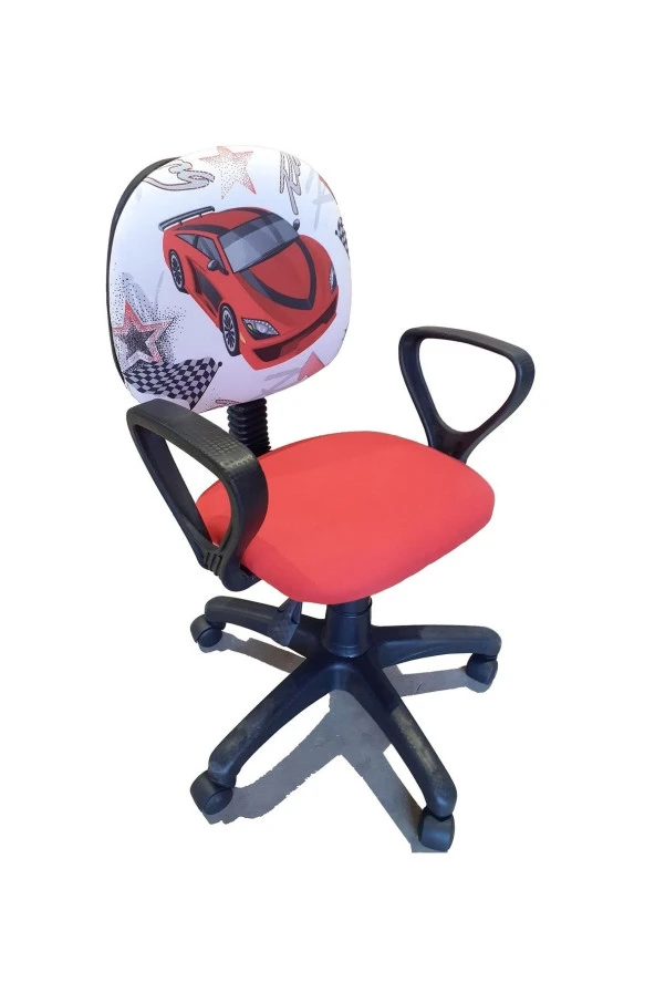 Depolife Çocuk Genç Odası Bilgisayar Ders Çalışma Ofis Koltuğu Ralli Yarış Arabası Kırmızı ürün görseli 1