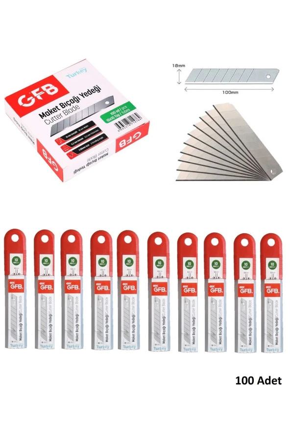 Depolife falçata yedek bıçağı GFB 100lü maket bıçağı yedeği 0.5mm ürün görseli 1