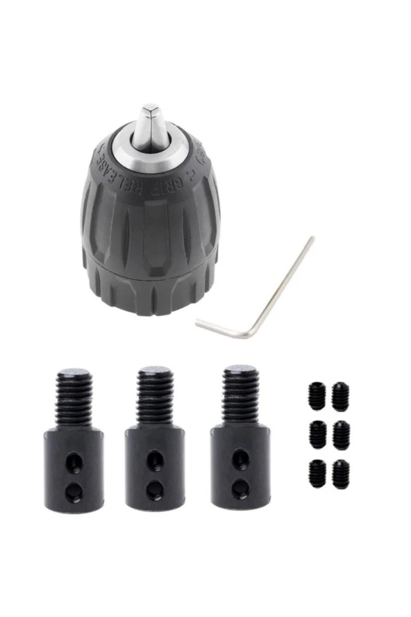 Depolife Anahtarsız Supra Plastik Mandren Otomatik Mandrel Okul Proje Hobi 3lü Motor Mil Kaplinli 3/8mm 10mm ürün görseli 1