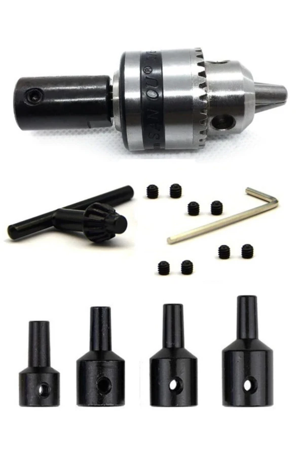 Depolife Motor Için Küçük Anahtarlı Metal 6mm Mandren 4mm 5mm 6mm 8mm Kaplinli Okul Proje Ödev Uygulama Hobi ürün görseli 1