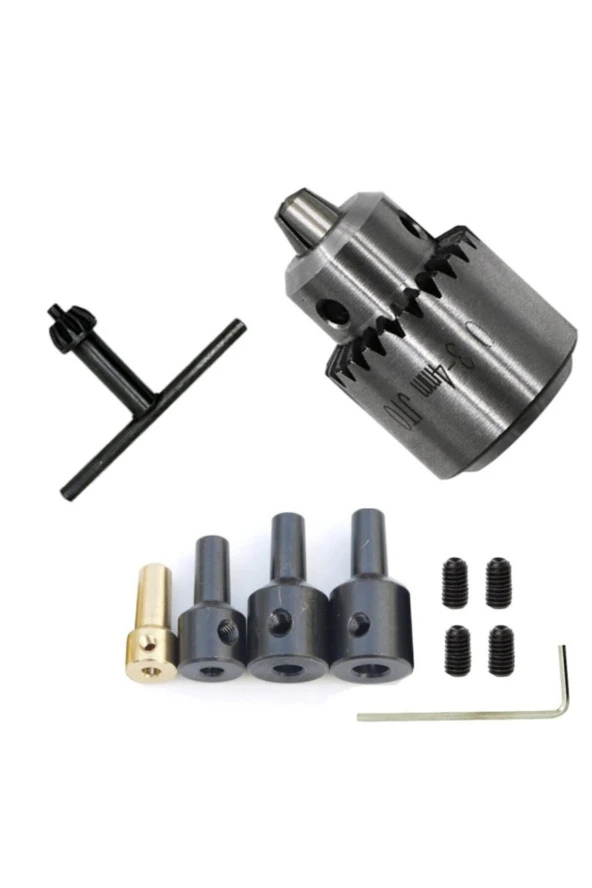 Depolife Motor Için Anahtar Sıkmalı Mini Mandrel 4mm Mandren Üniversal Okul Proje Ödev Hobi 3.2mm 4mm 5mm 6mm ürün görseli 1