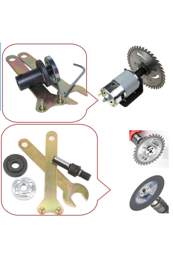 Depolife 5mm Motor Kaplini Ve Matkap Için 2li Disk Bağlama Adaptör Aparat Seti Okul Proje Ödev Uygulama Arge ürün görseli 1
