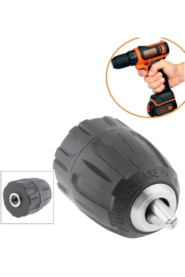 Depolife Şarjlı Matkap Uyumlu Mandren 1-10mm 3-8mm Profesyonel Kullanım Otomatik Anahtarsız Süpra Mandren ürün görseli 1
