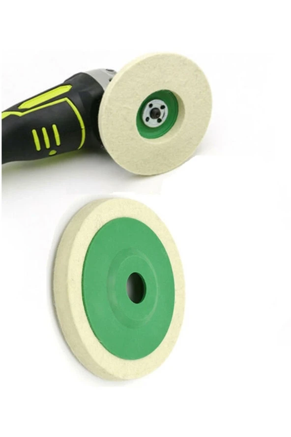 Depolife 115mm Koyun Yünü Keçe Disk Naturel Yün Keçe Polisaj Parlatma Avuç Taşlama Uyumlu ürün görseli 1