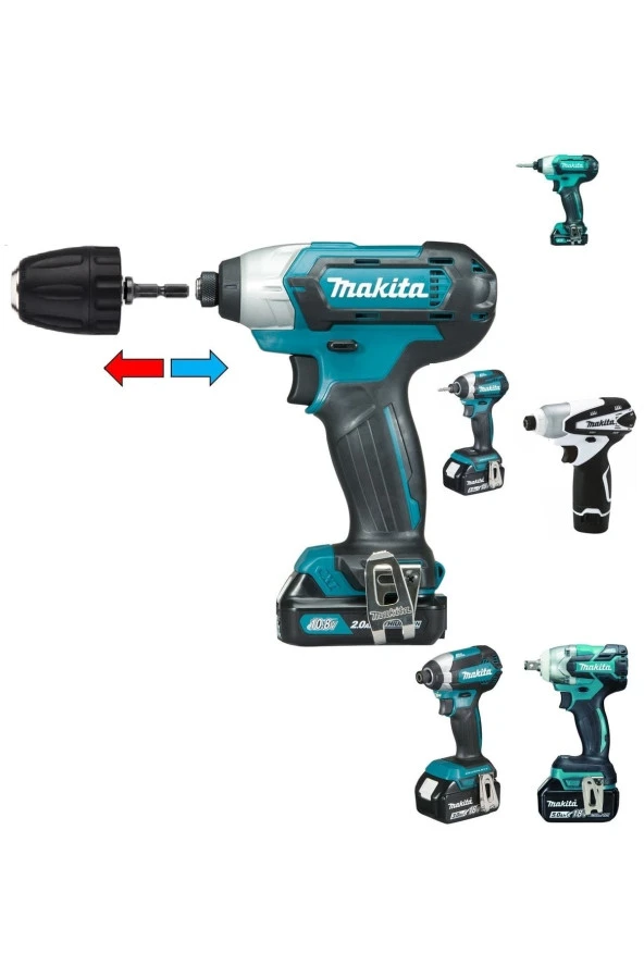 Depolife Makita Dtd146sfe3 Td110dwae Dtw1001rtj Td110dwae Dtd154rfj Df033dwae Td090dwe Akülü Şarjlı Mandren ürün görseli 1