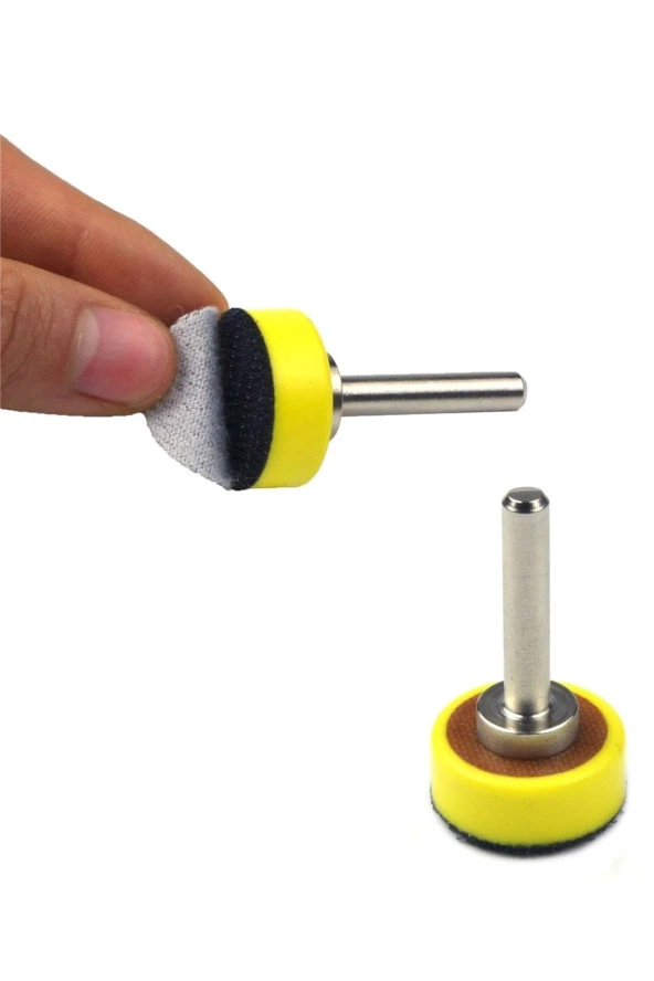 Depolife Dremel Tarzı Gravür Makineleri Için Mini Cırtlı Zımpara Tabanı 3.17mm Sap 25mm Pad ürün görseli 1