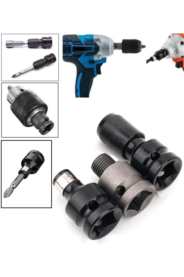 Depolife Somun Bijon Sökme Takma Sıkma darbeli matkap makinesi için bits ve mandren adaptörü ağır hizmet ürün görseli 1