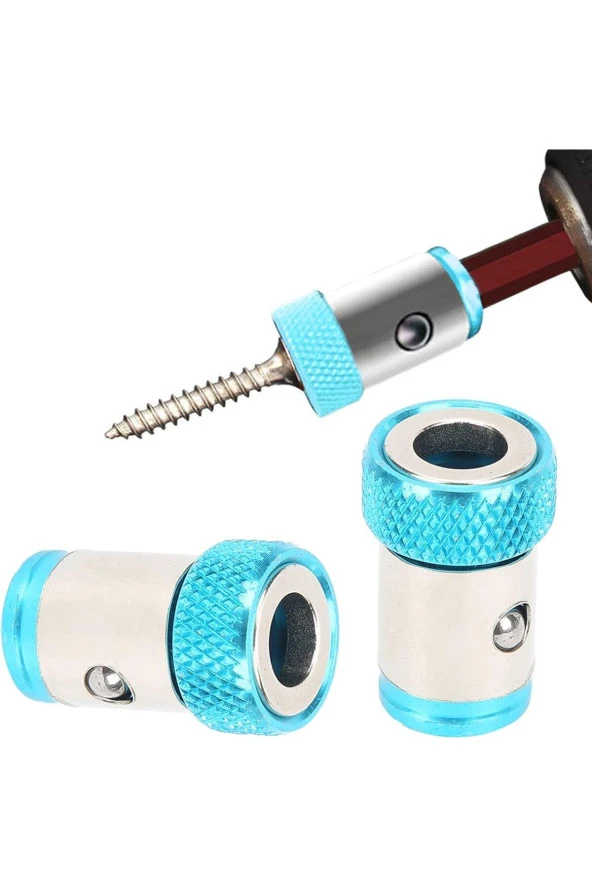 Depolife Manyetik mıknatıslama halkası Manyetik Vida Tutucu  hex 1/4 ph pz yıldız matkap ucu için güçlü 2li ürün görseli 1