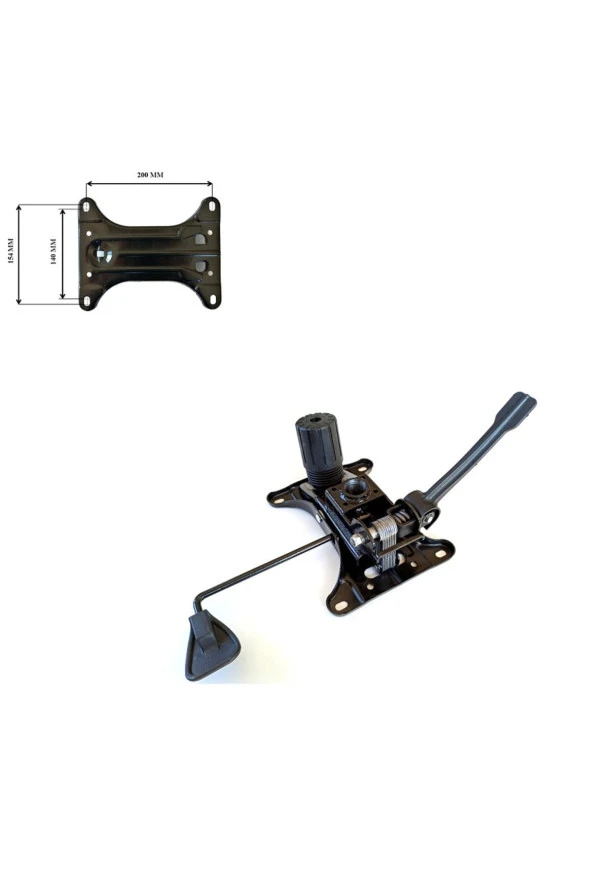 Depolife Ofis Büro Çalışma Koltuğu Için Çift Kol Metal Şase Mekanizma (15x20cm) Yedek Parça ürün görseli 1