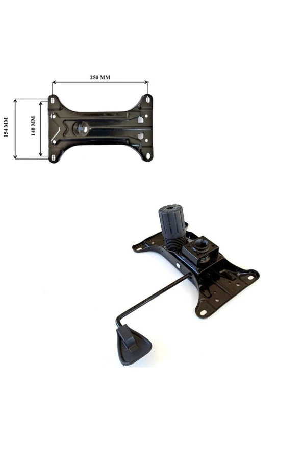 Depolife Ofis Büro Çalışma Koltuğu Için Tek Kol Metal Şase Mekanizma (15x25cm) Yedek Parça ürün görseli 1