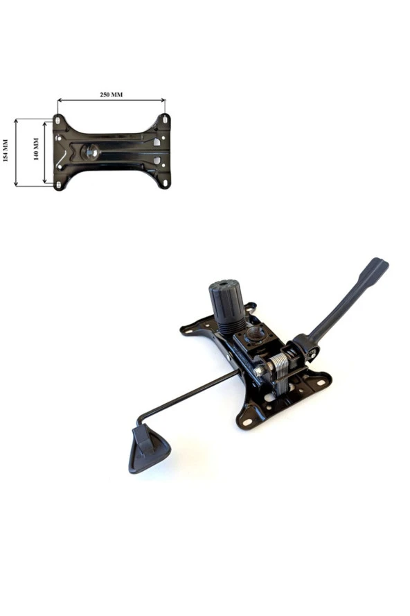 Depolife Ofis Büro Çalışma Koltuğu Için Çift Kol Metal Şase Mekanizma (15x25cm) Yedek Parça ürün görseli 1