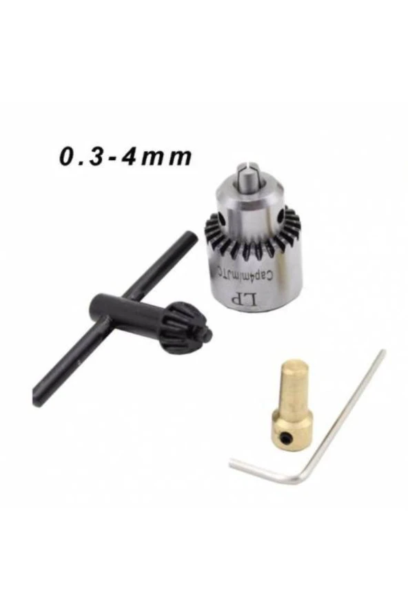 Depolife Motor Mandrel Seti Elle Sıkmalı 3 Çeneli Mini Chuck Adaptör Set ürün görseli 1