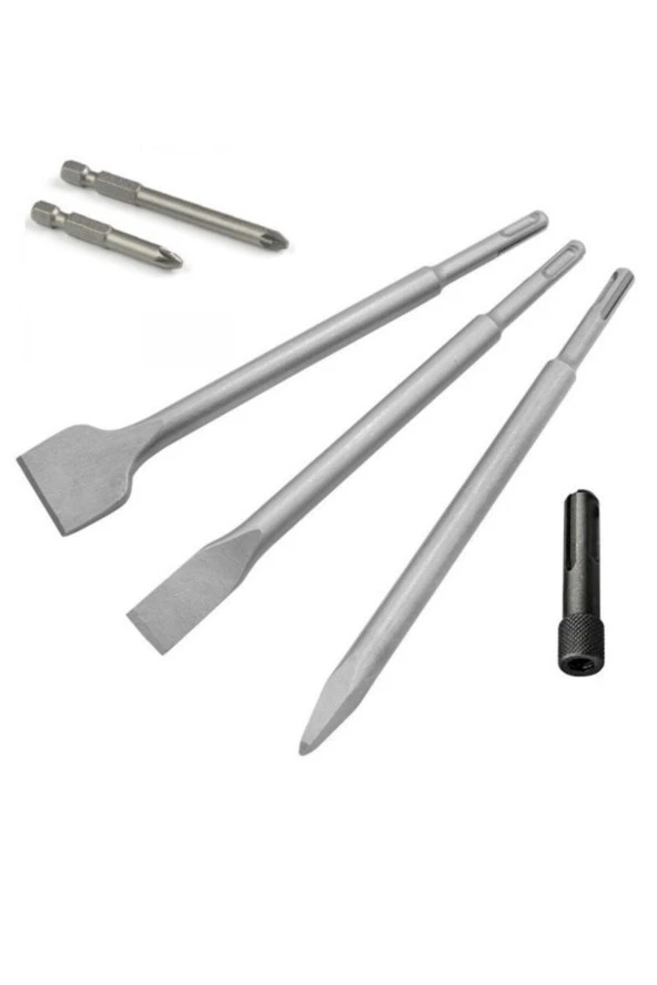 Depolife Beton Kırma Delme Kazıma Için Sds Plus Hilti Uç Seti Bits Adaptörlü Keski Murc Uç Takımı ürün görseli 1