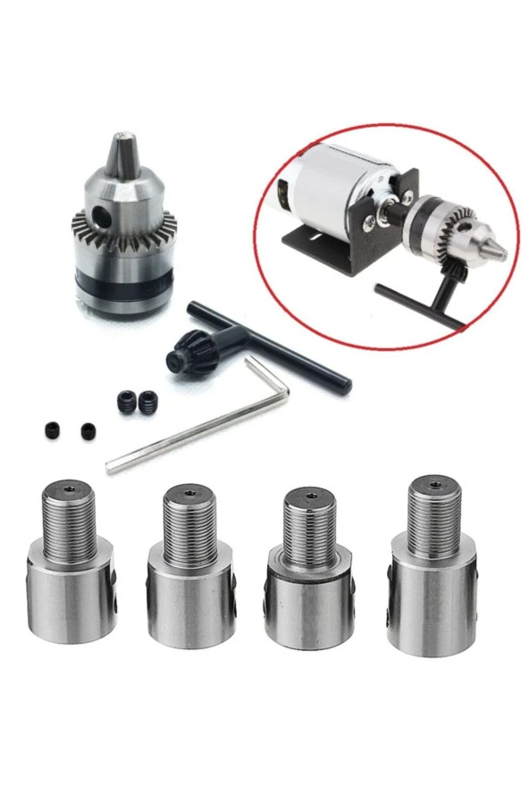Depolife Motor Için Çelik Anahtarlı 10mm Mandren 5mm 6mm 8mm 10mm 4 Çeşit Kaplinli Okul Proje Uygulama Arge ürün görseli 1