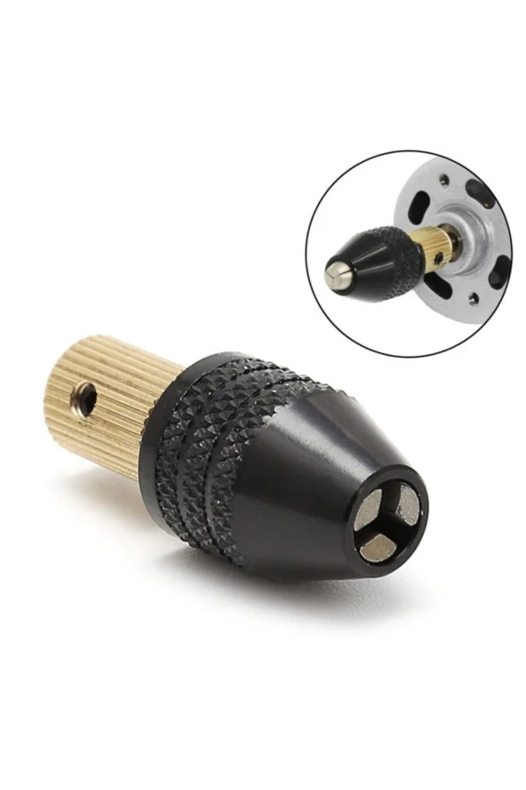 Depolife Motor Gravür Makinası Için Anahtarsız Mandren 2.4mm Kaplin M7 Kısa Kuyruk Ödev Proje Uygulama Arge ürün görseli 1