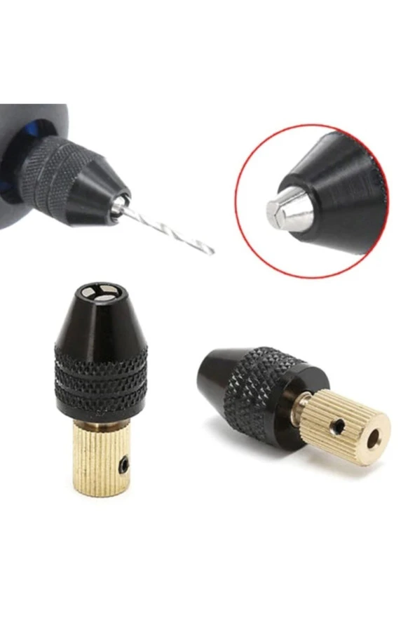 Motor Gravür Makinası Için Anahtarsız Mandren 3.17mm Kaplin M8 Kısa Kuyruk Ödev Proje Uygulama Arge ürün görseli 1